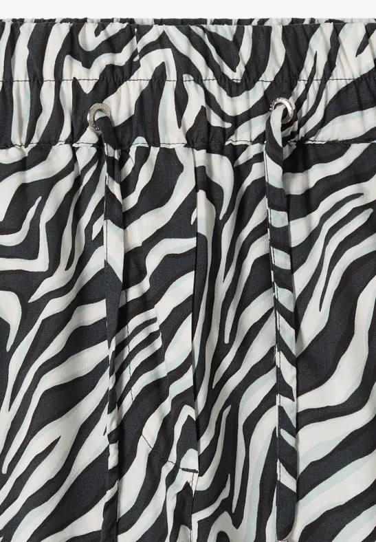 Tissu à motifs zébrés noir et blanc