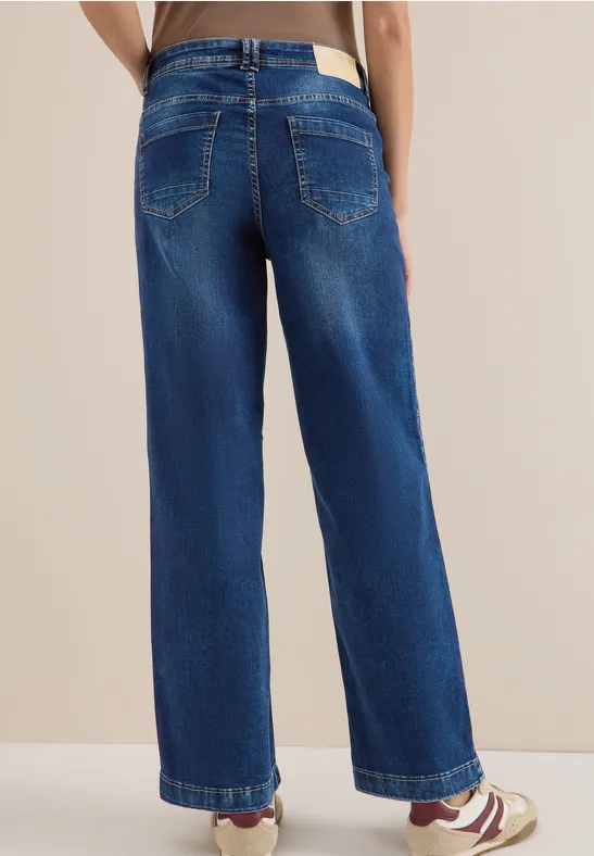 Wide Leg Jeans mid blue wash