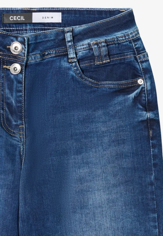 Wide Leg Jeans mid blue wash