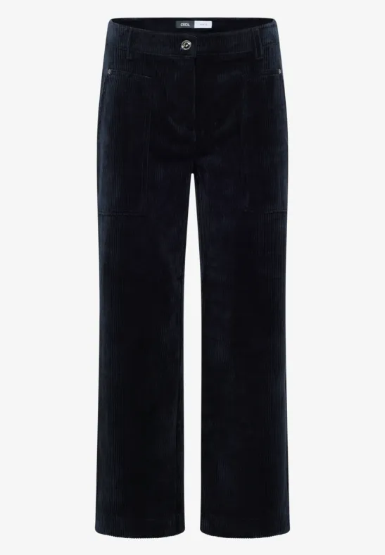 Wide Leg Cordhose urban dark blue