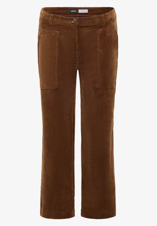 Wide Leg Cordhose mocha caramel
