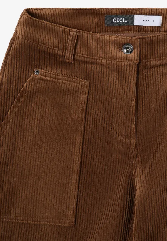 Wide Leg Cordhose mocha caramel