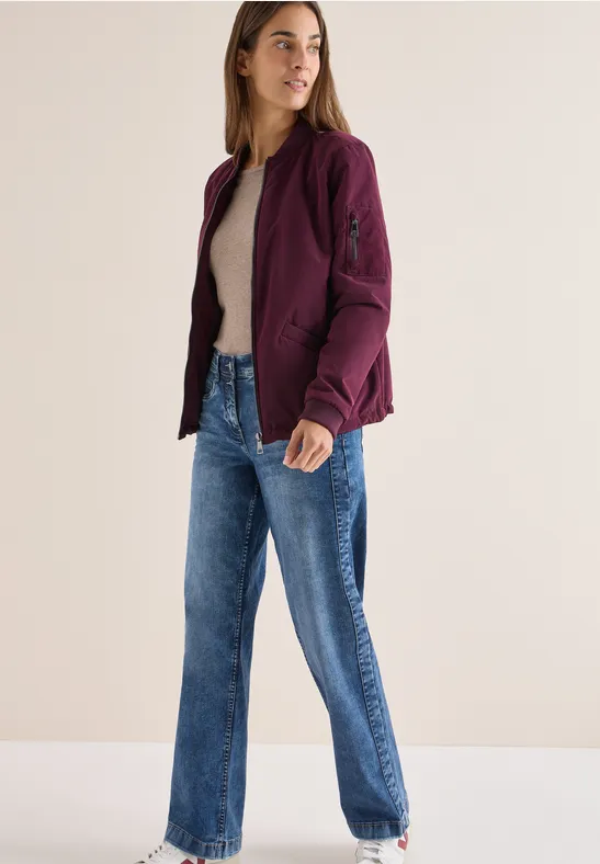 Wide Leg Jeans mid blue used wash