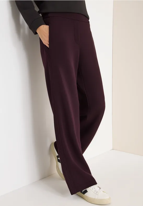 Softe Hose mit Gallostreifen eggplant red