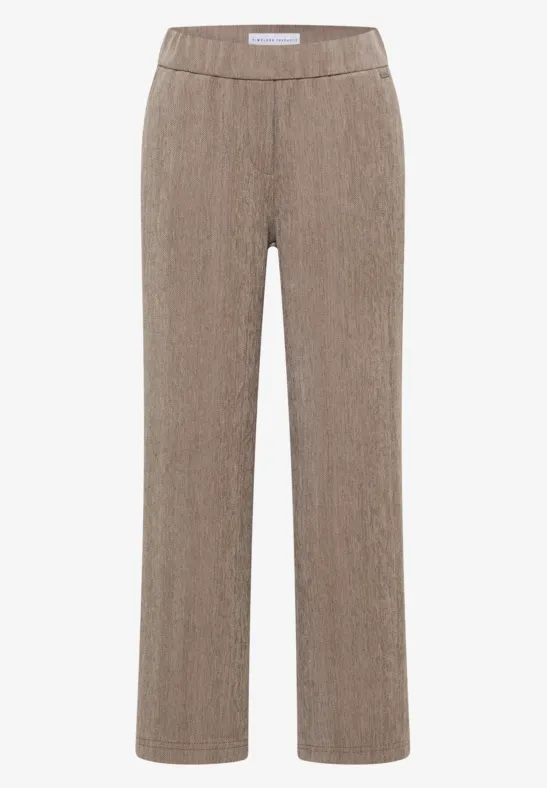 Softe Chenille Wide Leg Hose sandalwood beige melange