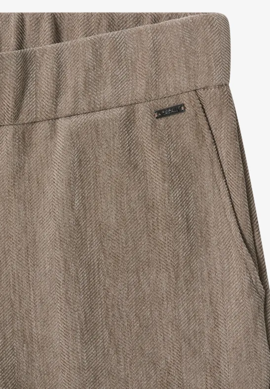 Softe Chenille Wide Leg Hose sandalwood beige melange