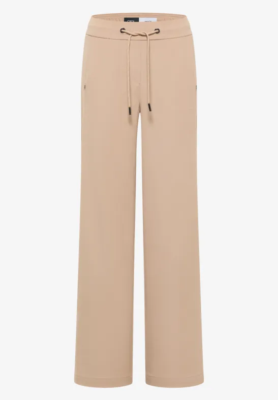 Spodnie Twill z szerokimi nogawkami eggshell white