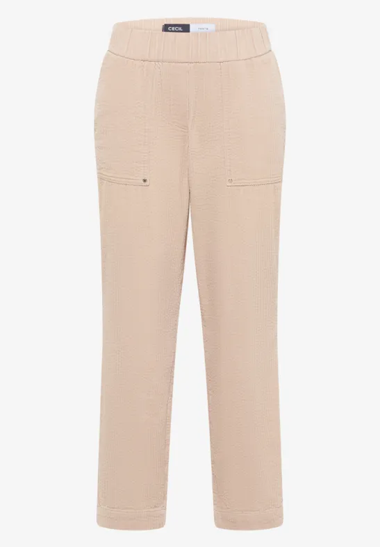 Sportive Loose Fit Cordhose oat milk beige