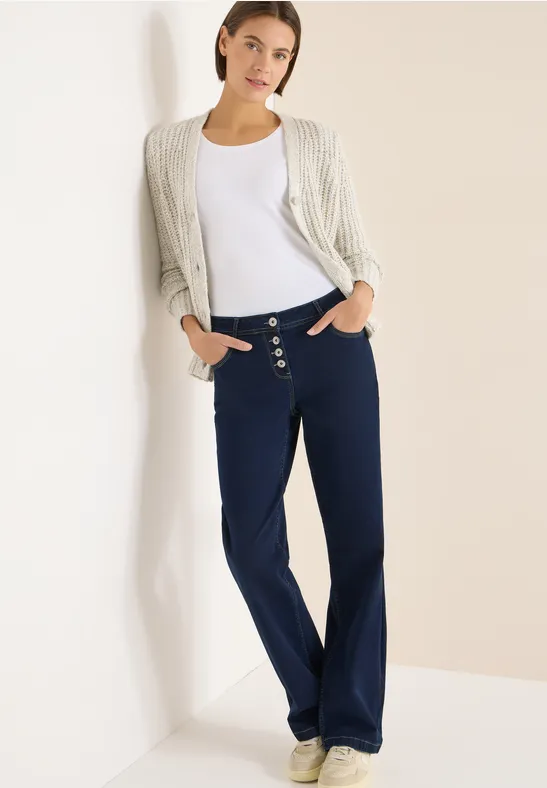 Rinsed Wide Leg Jeans rinsed wash