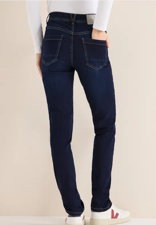 Jeans met smalle pijpen Dark blue wash