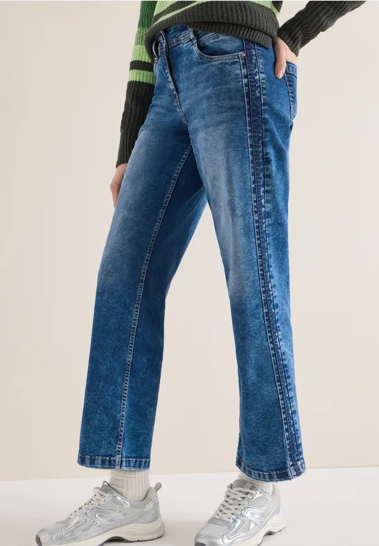 Wide Leg Jeans mid blue wash