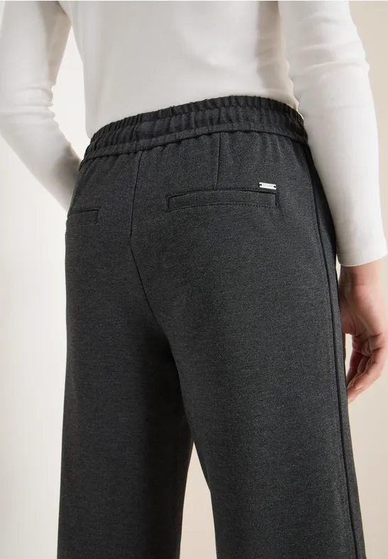 Wide Legs broek met tape null