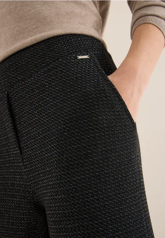 Pantalon Wide Legs scintillant Black