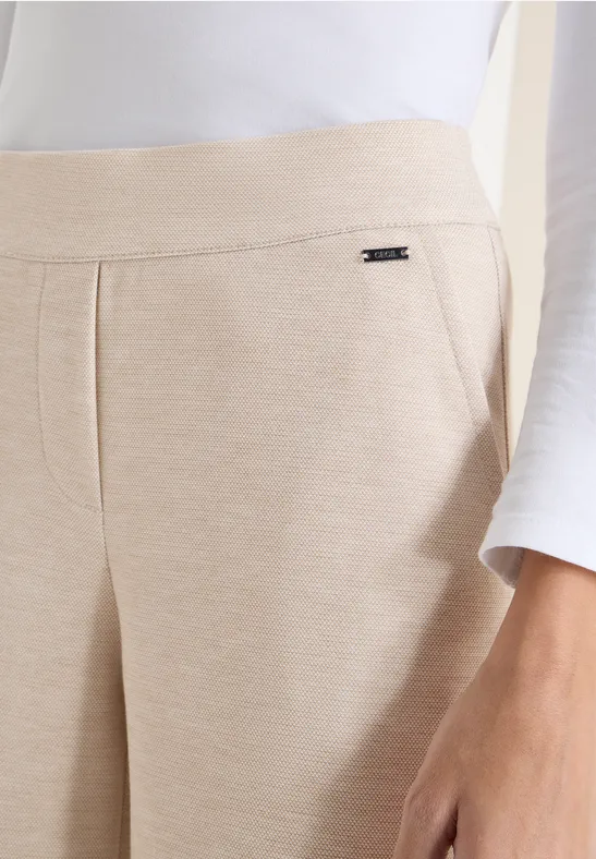 Wide Leg Hose desert beige melange