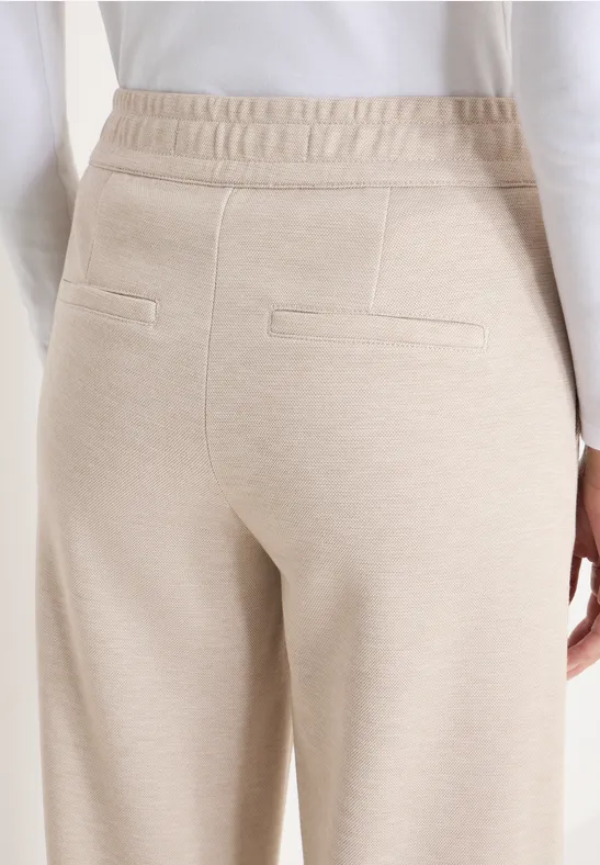 Wide Leg Hose desert beige melange