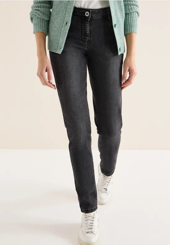 Jeans en coupe casual dark grey washed