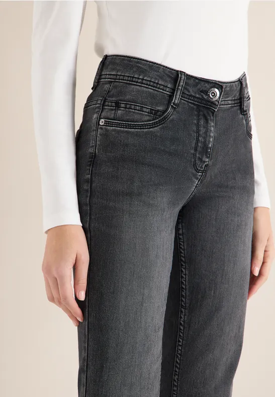Jeans en coupe casual dark grey washed