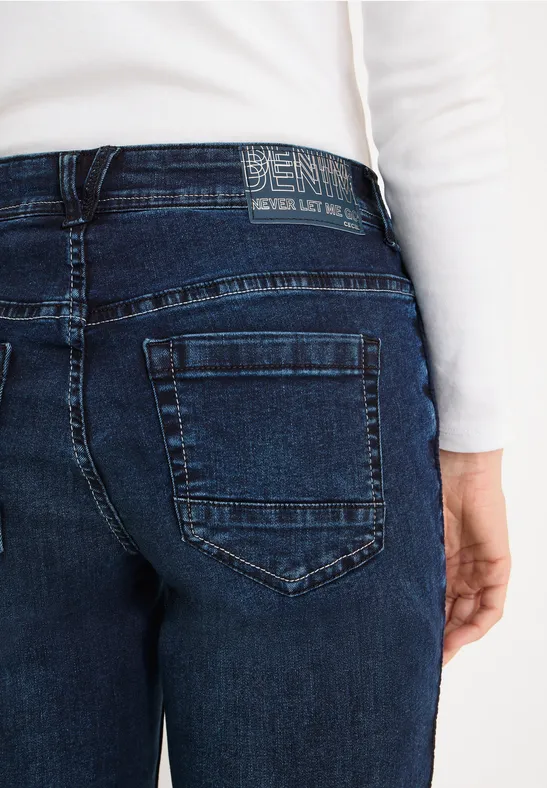 Jeansy Casual Fit dark blue black washed