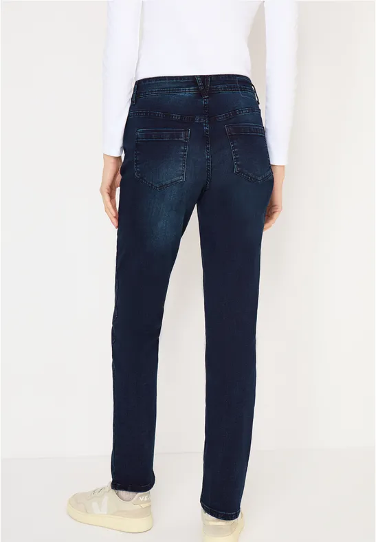 Straight Legs jeans blue black used wash