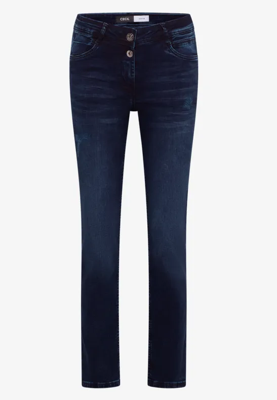 Straight Legs jeans blue black used wash