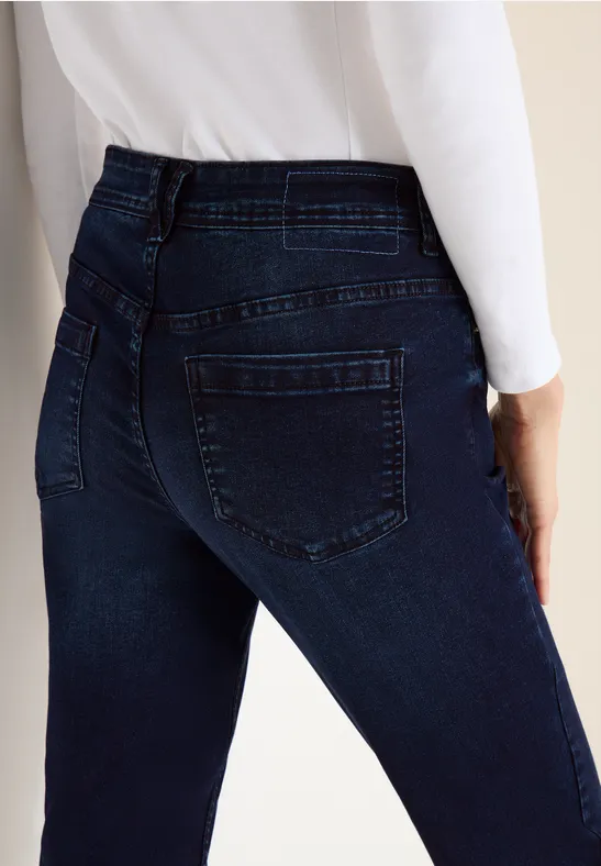 Straight Legs jeans blue black used wash