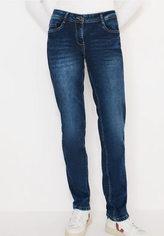 Slim Leg Jeans mid blue wash