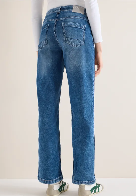 Wide Leg Jeans mid blue wash