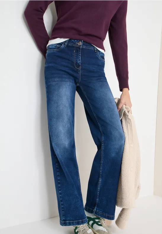 Wide Legs Jeans mid blue wash