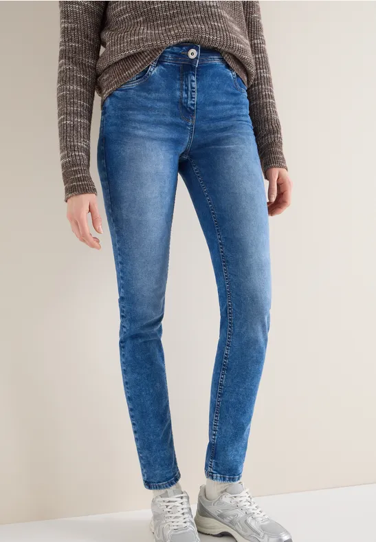 Slim Leg Jeans mid blue wash