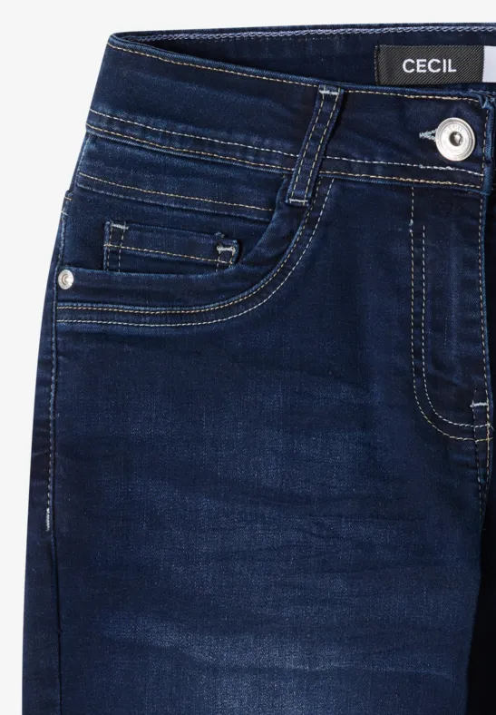Straight Leg Jeans Dark blue wash