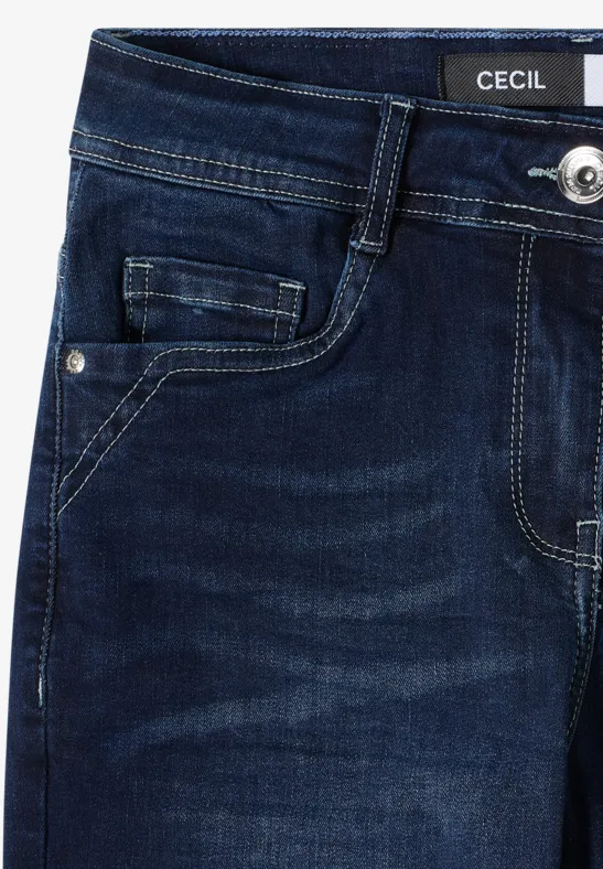 Straight Leg Jeans Dark blue wash