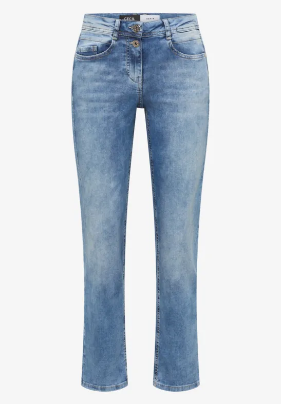Straight Leg Jeans light blue washed