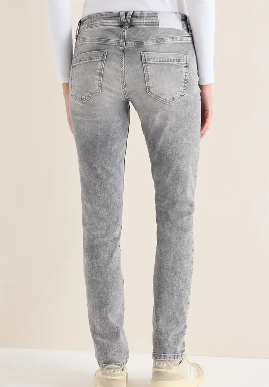 Straight Leg Jeans light grey wash