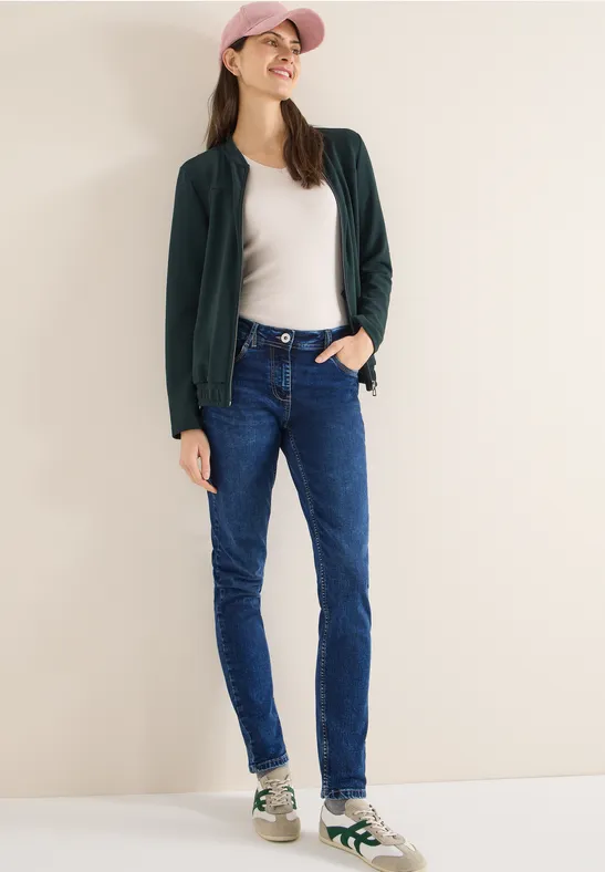 Jeans im Slim Fit mid blue used wash