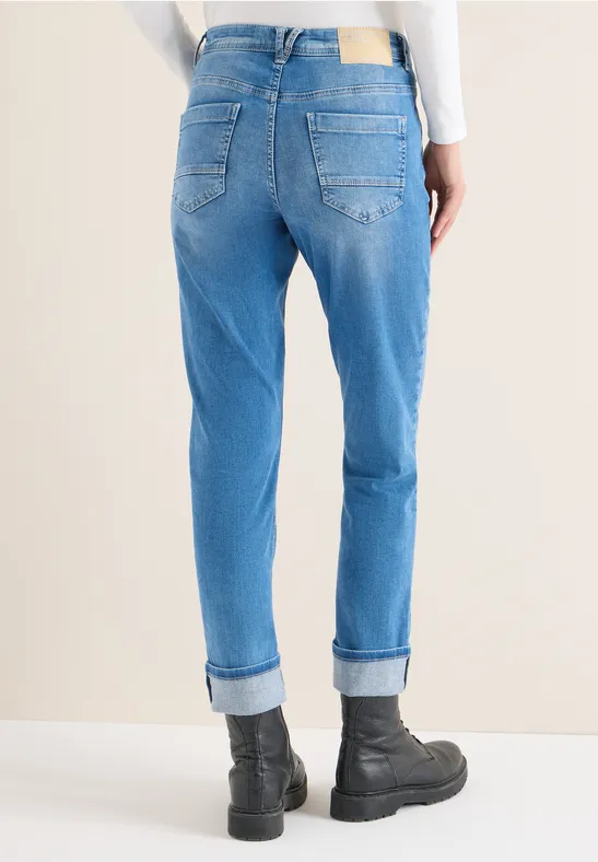 Jeans met gewassen look light blue wash
