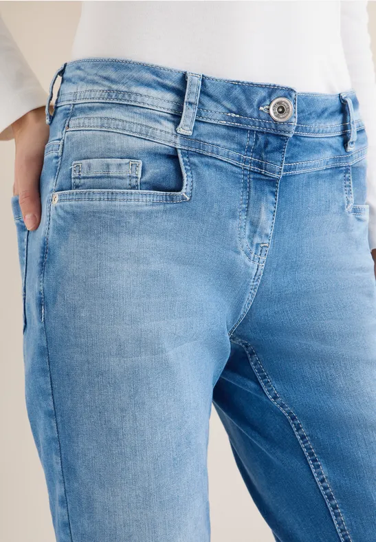 Jeans met gewassen look light blue wash