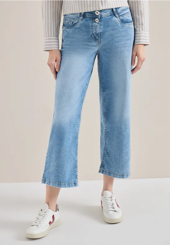 Wide Leg Jeans light blue washed