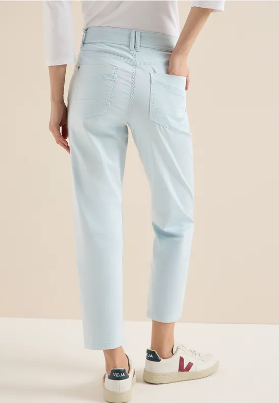 Pantalon Mid Waist Slim Leg en Casual Fit diamond blue
