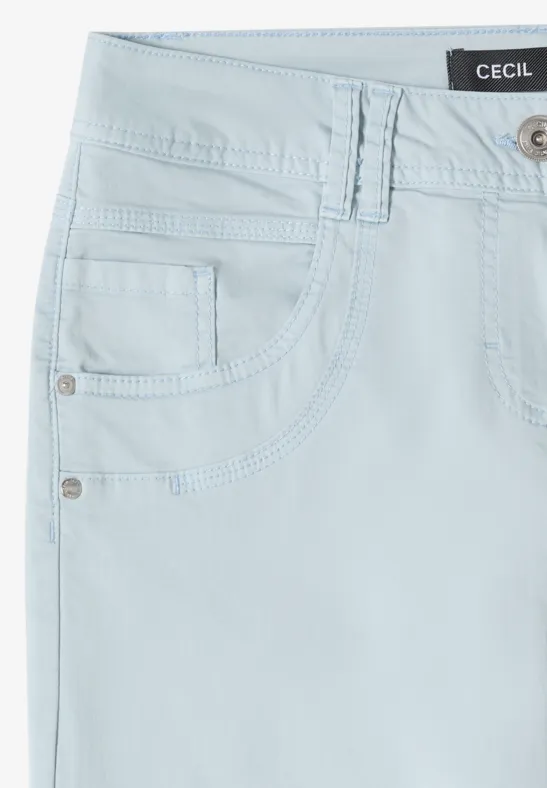 Pantalon Mid Waist Slim Leg en Casual Fit diamond blue