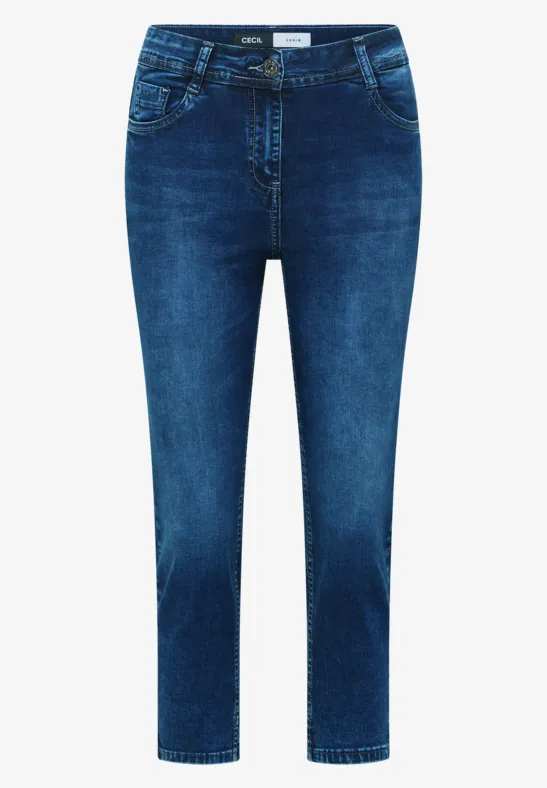 3/4 Slim Leg Jeans im Slim Fit Dark blue wash