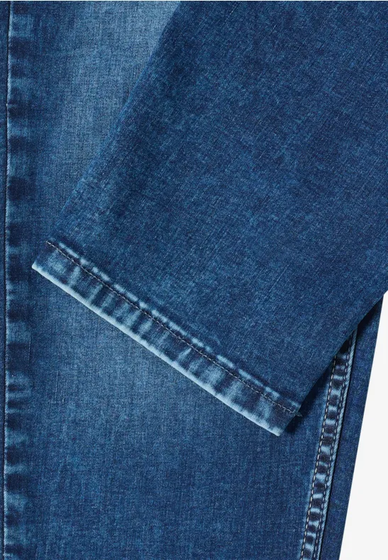 3/4 Slim Leg Jeans im Slim Fit Dark blue wash