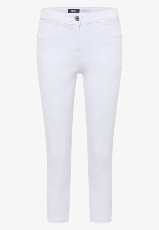 3/4 Slim Leg jeans in Slim Fit White