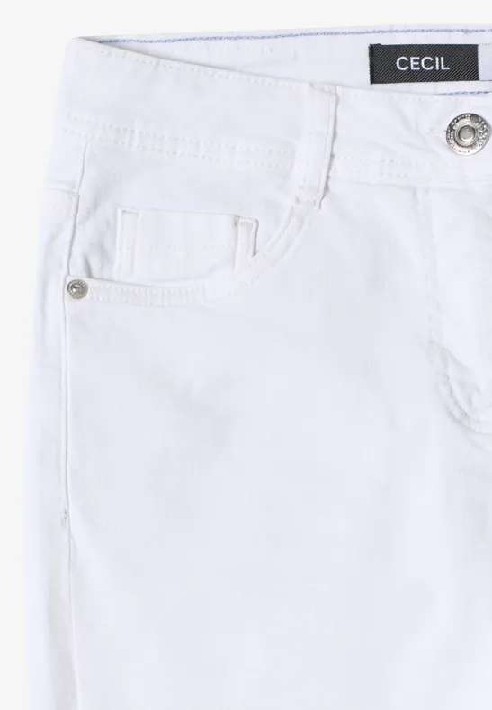 3/4 Slim Leg jeans in Slim Fit White
