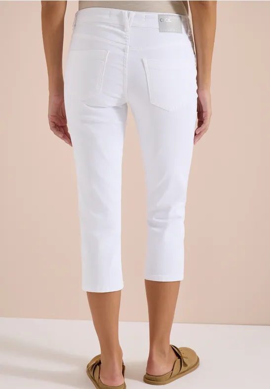 Jeans 3/4 Slim Leg en Casual Fit White