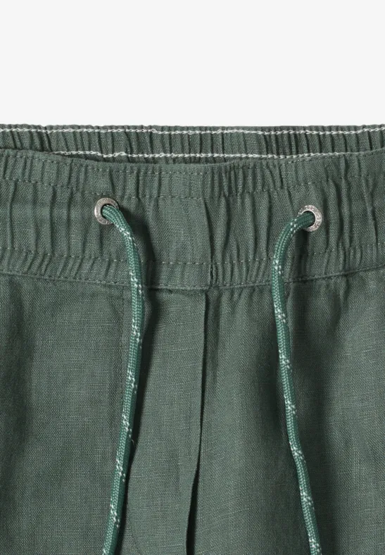 Slim Legs broek in causale pasvorm van linnen just khaki