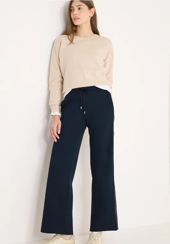 Piqué Hose mit Tape universal blue