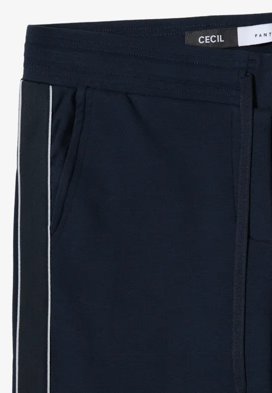 Piqué Hose mit Tape universal blue