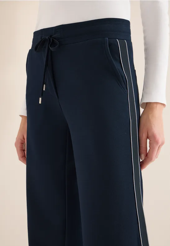 Piqué Hose mit Tape universal blue