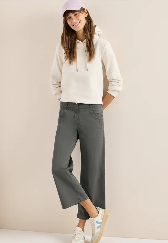 Wide Leg Hose clear khaki