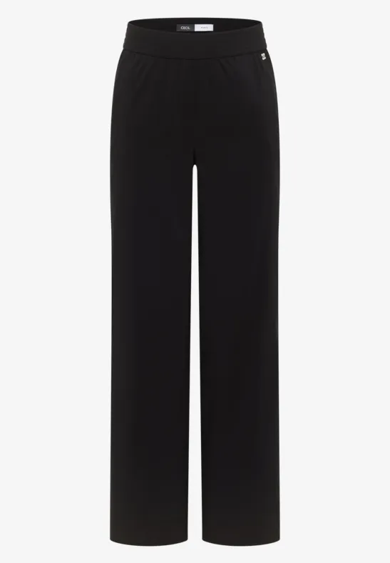 High Waist Wide Leg Pantalon Loose Fit Black